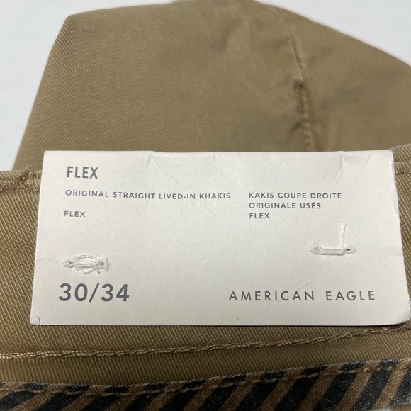 American Eagle Outfitters Original Straight Lived In Khakis Mens 30/34 - Picture 4 of 9